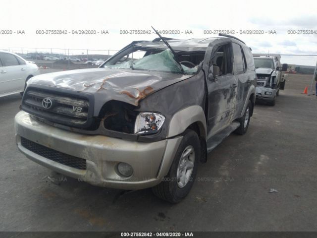 5TDZT34A73S203049 - 2003 TOYOTA SEQUOIA SR5 Gray photo 2