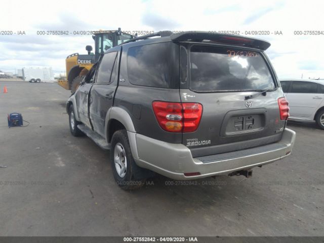 5TDZT34A73S203049 - 2003 TOYOTA SEQUOIA SR5 Gray photo 3