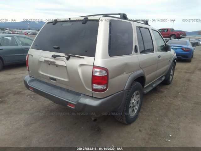 JN8AR07S1XW386439 - 1999 NISSAN PATHFINDER LE/SE/XE Gold photo 4