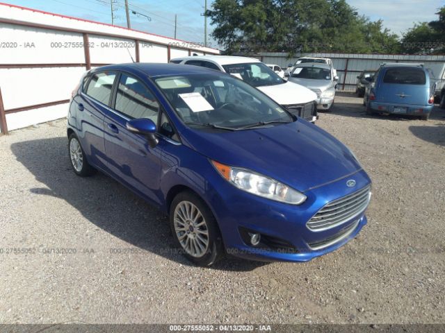 3FADP4FJ7EM103706 - 2014 FORD FIESTA TITANIUM Blue photo 1