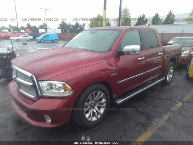 1C6RR7PTXDS726844 - 2013 RAM 1500 LONGHORN Red photo 2