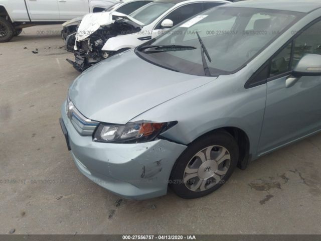 JHMFB4F26CS008583 - 2012 HONDA CIVIC HYBRID Blue photo 6