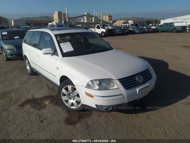 WVWWH63B52E251590 - 2002 VOLKSWAGEN PASSAT GLX White photo 1