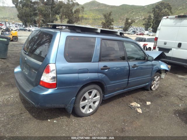 JF1SG63638H702713 - 2008 SUBARU FORESTER 2.5X Blue photo 4