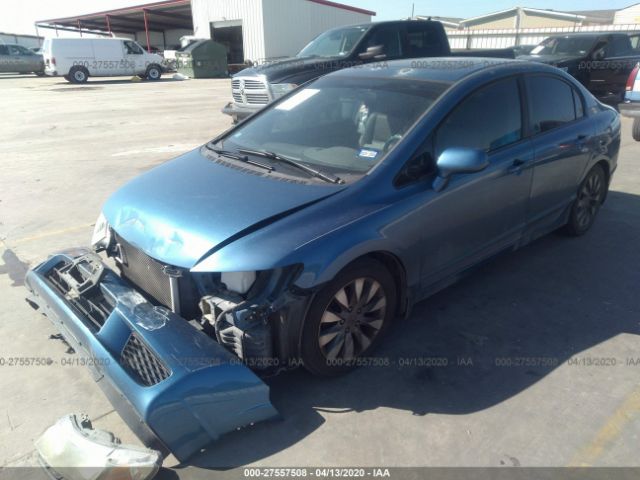 2HGFA1F98BH515959 - 2011 HONDA CIVIC EXL Blue photo 2
