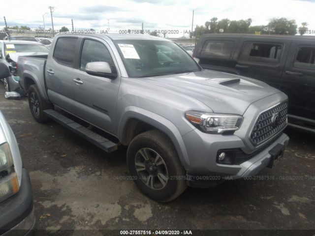 3TMCZ5AN8KM202563 - 2019 TOYOTA TACOMA DOUBLE CAB/SR/SR5/TRD SPO Gray photo 1