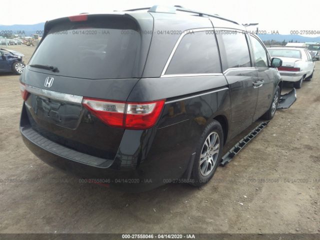 5FNRL5H60BB013517 - 2011 HONDA ODYSSEY EXL Black photo 4