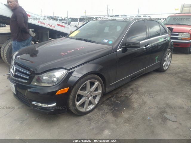 WDDGF4HB4EA962464 - 2014 MERCEDES-BENZ C 250 Black photo 2