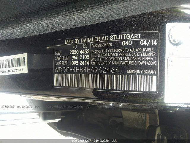 WDDGF4HB4EA962464 - 2014 MERCEDES-BENZ C 250 Black photo 9