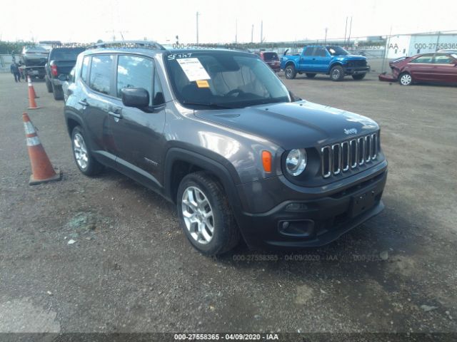 ZACCJABT1GPE38862 - 2016 JEEP RENEGADE LATITUDE Gray photo 1