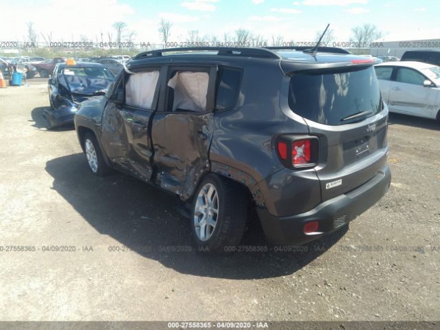 ZACCJABT1GPE38862 - 2016 JEEP RENEGADE LATITUDE Gray photo 3