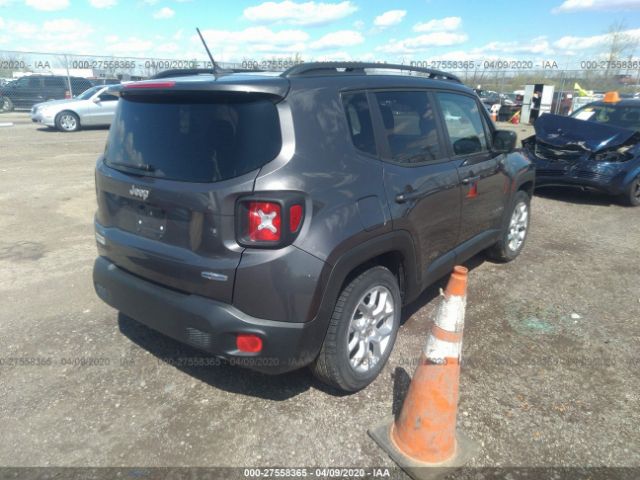 ZACCJABT1GPE38862 - 2016 JEEP RENEGADE LATITUDE Gray photo 4