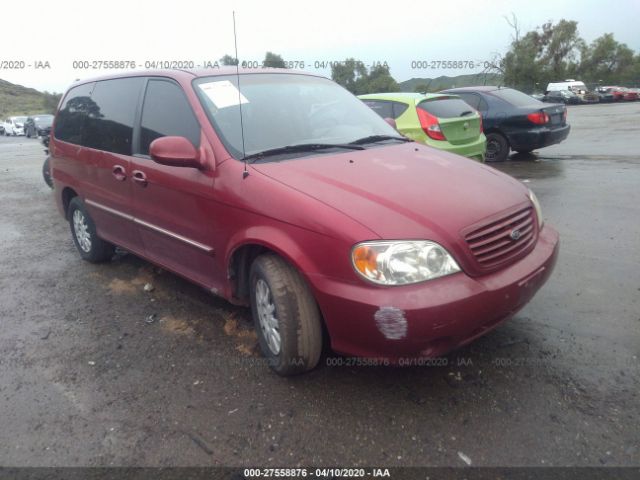 KNDUP131X36441532 - 2003 KIA SEDONA EX/LX Red photo 1