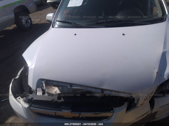 KL1TD5DE3AB068259 - 2010 CHEVROLET AVEO LS/LT White photo 10