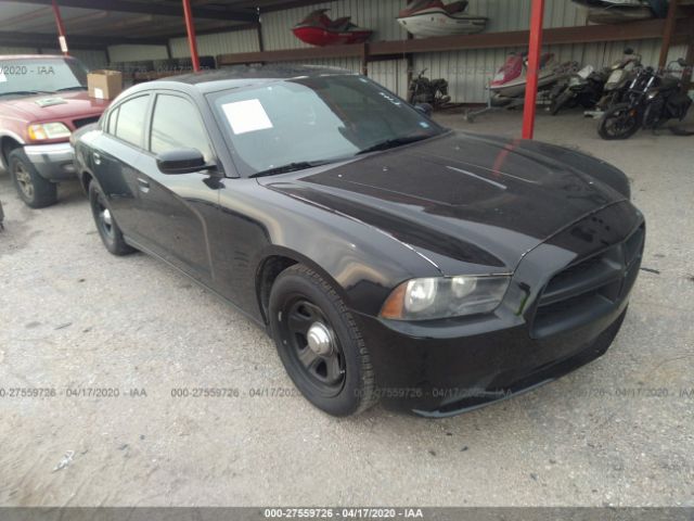 2C3CDXAT3CH266829 - 2012 DODGE CHARGER POLICE Black photo 1