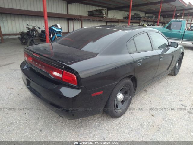 2C3CDXAT3CH266829 - 2012 DODGE CHARGER POLICE Black photo 4