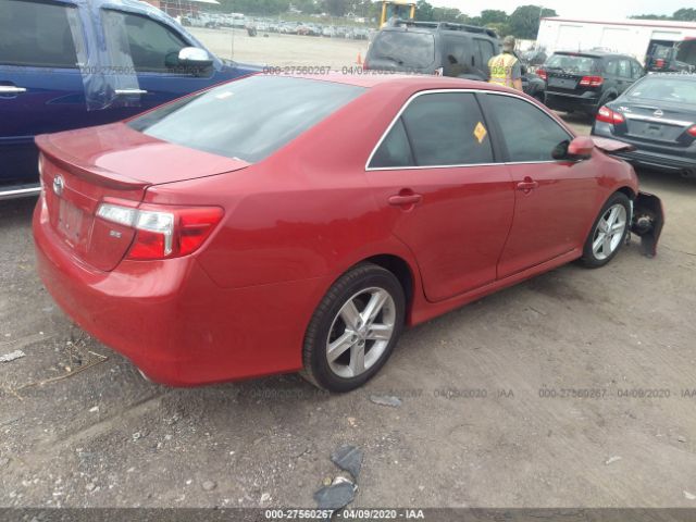 4T1BF1FK2EU795585 - 2014 TOYOTA CAMRY L/SE/LE/XLE Red photo 4