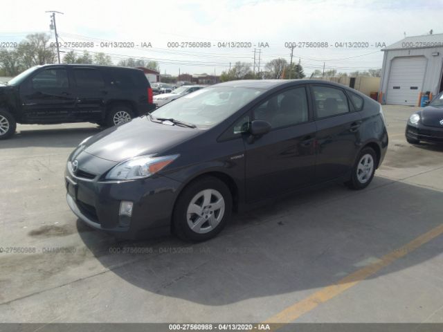 JTDKN3DUXA5183937 - 2010 TOYOTA PRIUS  Gray photo 2