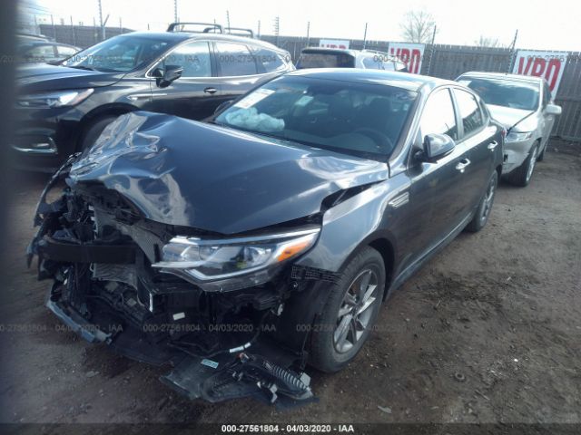 5XXGT4L37LG388673 - 2020 KIA OPTIMA LX/S Gray photo 2