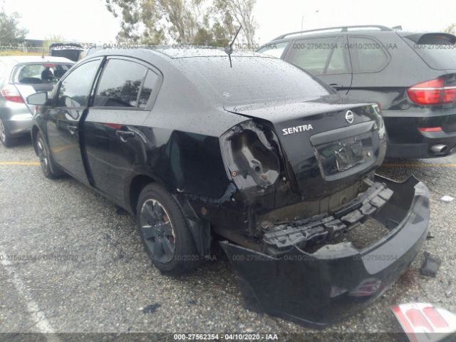 3N1AB61E19L639616 - 2009 NISSAN SENTRA 2.0/2.0S/2.0SL Black photo 3