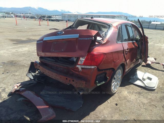 JF1GE60679H520952 - 2009 SUBARU IMPREZA 2.5I PREMIUM Red photo 4