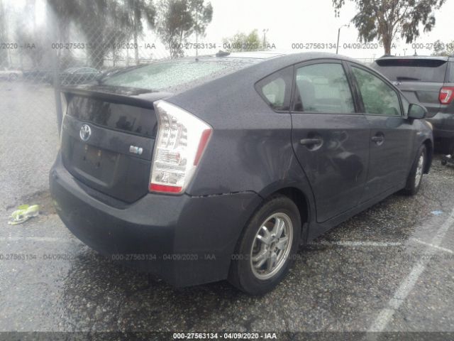 JTDKN3DU7A0228507 - 2010 TOYOTA PRIUS  Gray photo 4