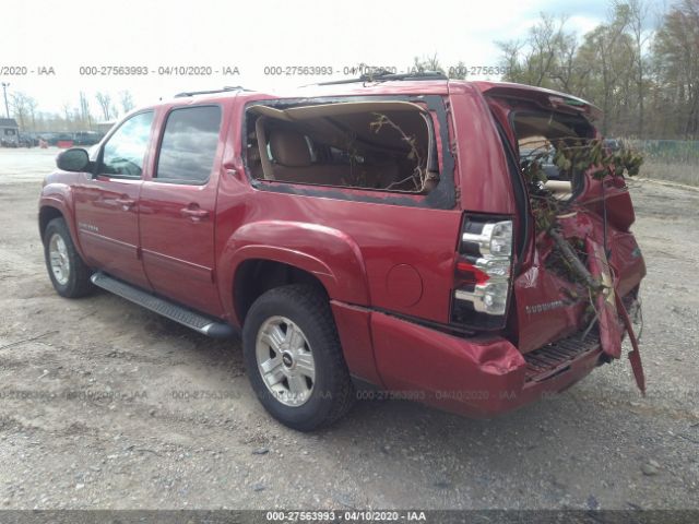 1GNSKJE75CR257774 - 2012 CHEVROLET SUBURBAN K1500 LT Red photo 3