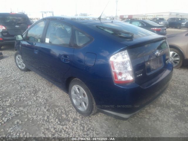 JTDKB20U987708865 - 2008 TOYOTA PRIUS  Blue photo 3