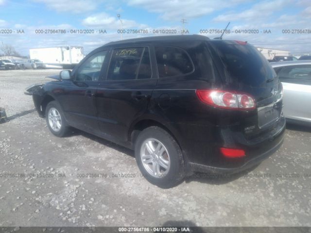 5NMSG3AB0AH382358 - 2010 HYUNDAI SANTA FE GLS Black photo 3