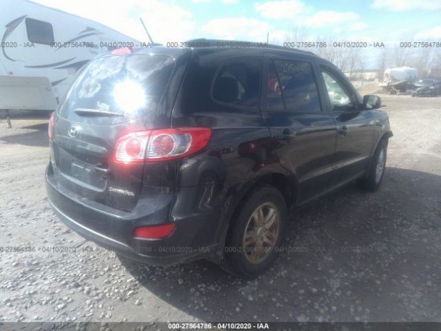 5NMSG3AB0AH382358 - 2010 HYUNDAI SANTA FE GLS Black photo 4