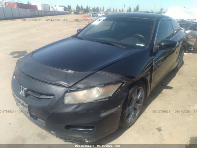 1HGCS2B85BA002802 - 2011 HONDA ACCORD EXL Black photo 2