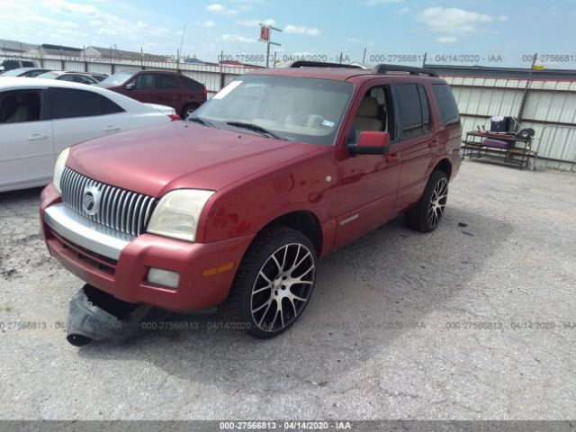 4M2EU37E38UJ16546 - 2008 MERCURY MOUNTAINEER LUXURY Red photo 2