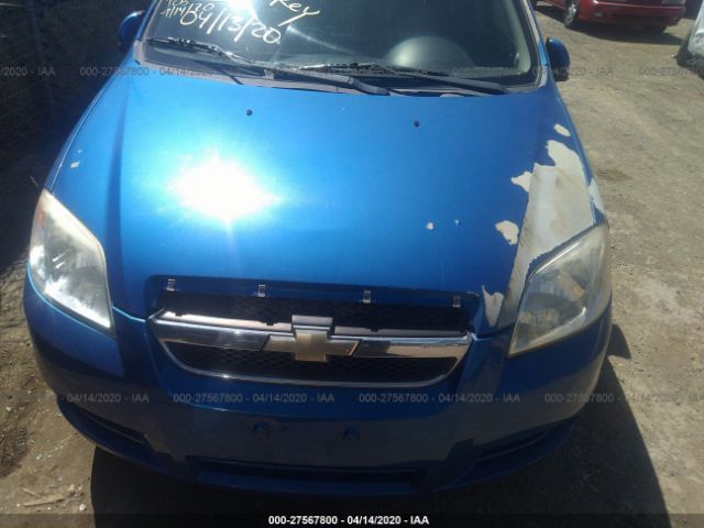 KL1TD56E99B347742 - 2009 CHEVROLET AVEO LS/LT Blue photo 6