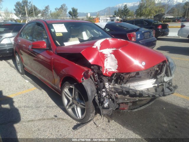 WDDGF4HB8EG158889 - 2014 MERCEDES-BENZ C 250 Red photo 1