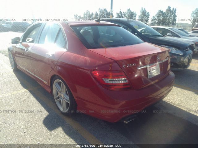 WDDGF4HB8EG158889 - 2014 MERCEDES-BENZ C 250 Red photo 3