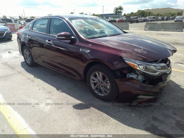 5XXGT4L35LG429379 - 2020 KIA OPTIMA LX/S Burgundy photo 1