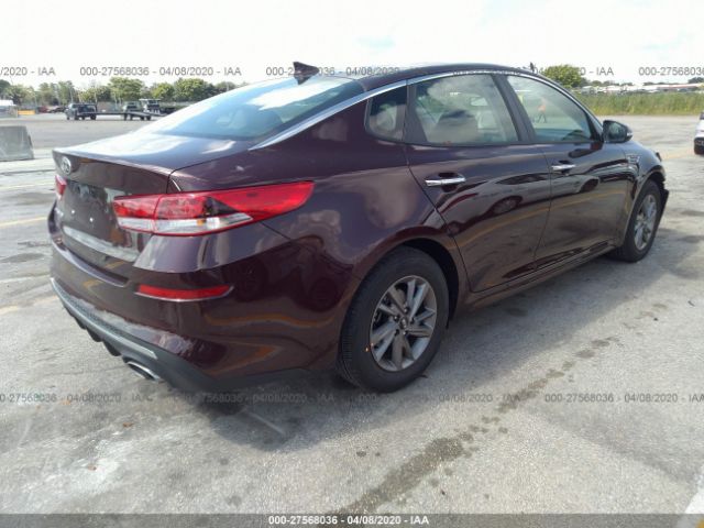 5XXGT4L35LG429379 - 2020 KIA OPTIMA LX/S Burgundy photo 4