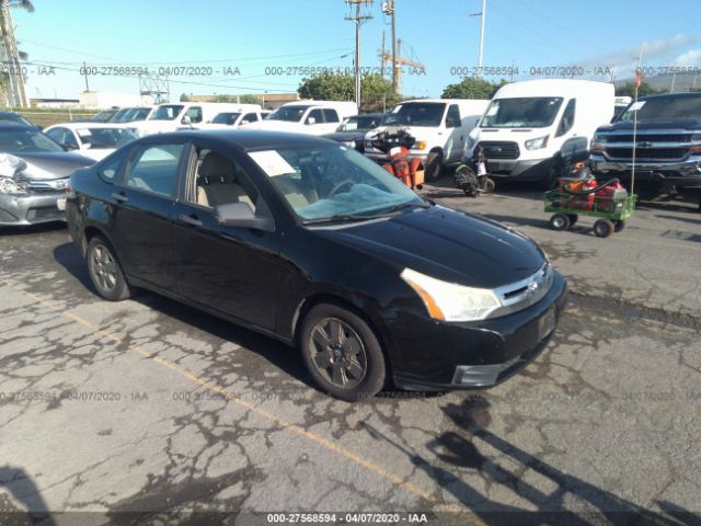 1FAHP34N78W235046 - 2008 FORD FOCUS S/SE Black photo 1