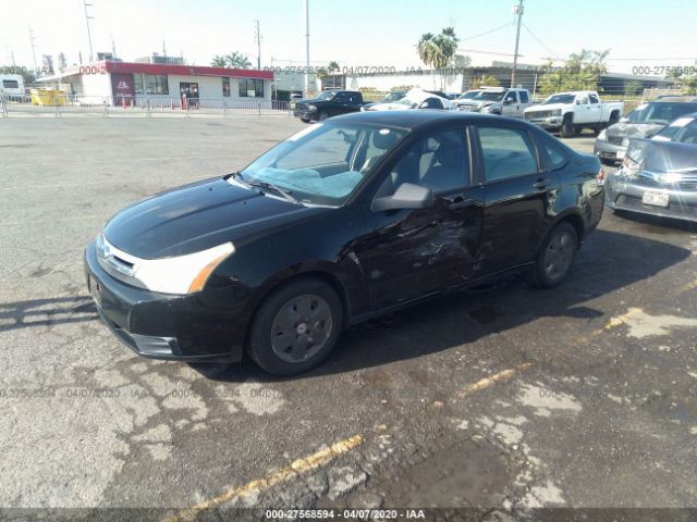 1FAHP34N78W235046 - 2008 FORD FOCUS S/SE Black photo 2