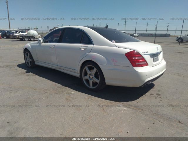 WDDNG7DB5DA521114 - 2013 MERCEDES-BENZ S 550 White photo 3