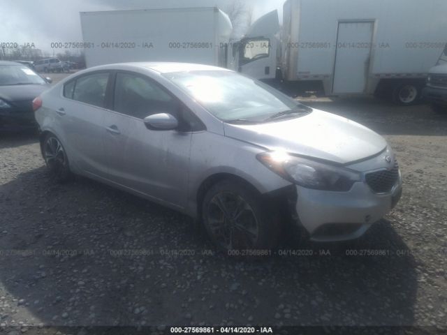 KNAFX4A8XE5099807 - 2014 KIA FORTE EX Silver photo 1