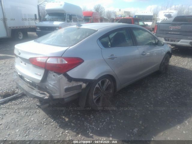 KNAFX4A8XE5099807 - 2014 KIA FORTE EX Silver photo 4