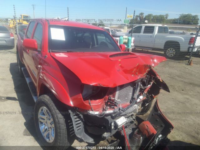 5TELU42N15Z021688 - 2005 TOYOTA TACOMA DOUBLE CAB Red photo 1