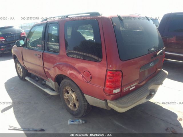 1FMYU70E21UB34462 - 2001 FORD EXPLORER SPORT Red photo 3