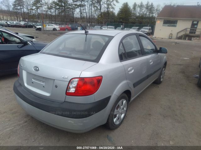 KNADE123586368356 - 2008 KIA RIO LX/SX Silver photo 4