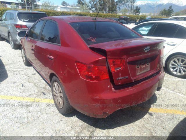 KNAFU4A28A5069221 - 2010 KIA FORTE EX Burgundy photo 3