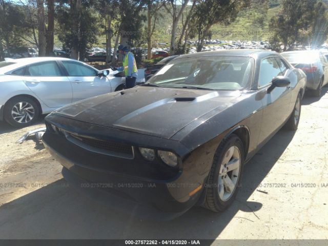 2C3CDYAG1CH243817 - 2012 DODGE CHALLENGER SXT Black photo 2