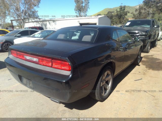 2C3CDYAG1CH243817 - 2012 DODGE CHALLENGER SXT Black photo 4