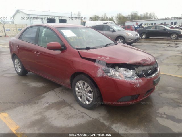 KNAFU4A25C5571459 - 2012 KIA FORTE EX Red photo 1