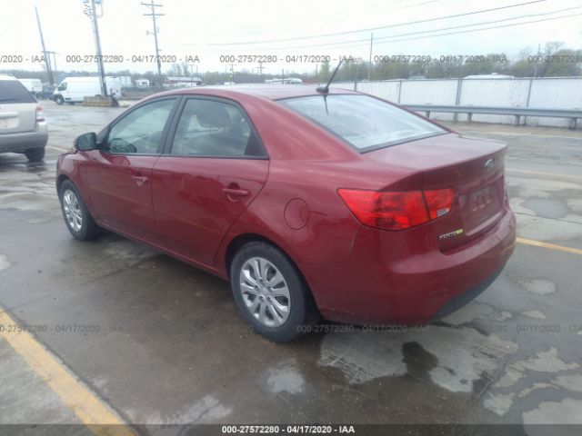 KNAFU4A25C5571459 - 2012 KIA FORTE EX Red photo 3